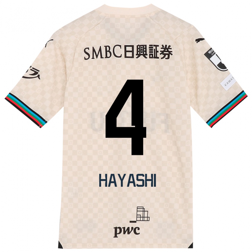 Dětské Shunsuke Hayashi #4 Bílá Šedá Daleko Hráčské Dresy 2024/25 Dres