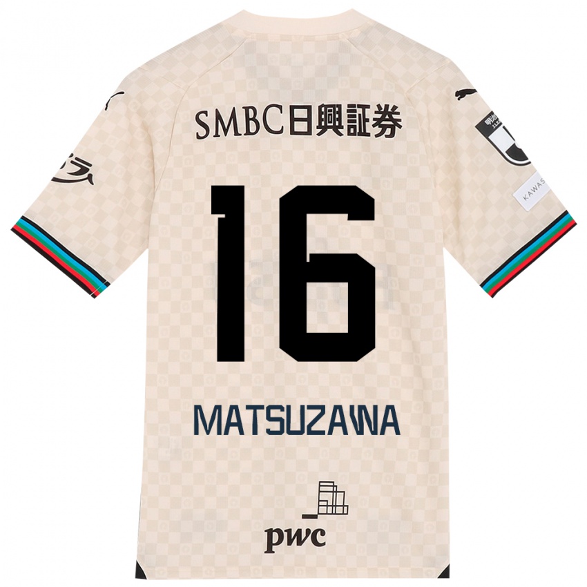 Dětské Naoto Matsuzawa #16 Bílá Šedá Daleko Hráčské Dresy 2024/25 Dres