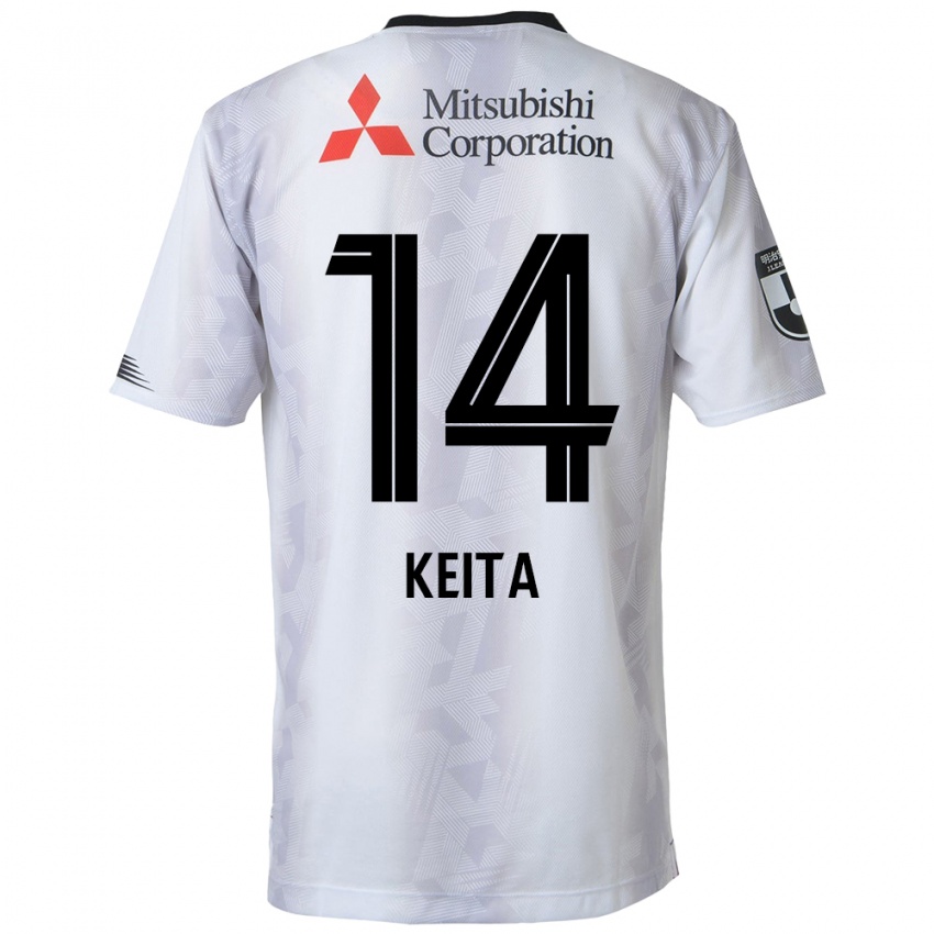 Dětské Keita Yamashita #14 Bílý Černý Daleko Hráčské Dresy 2024/25 Dres