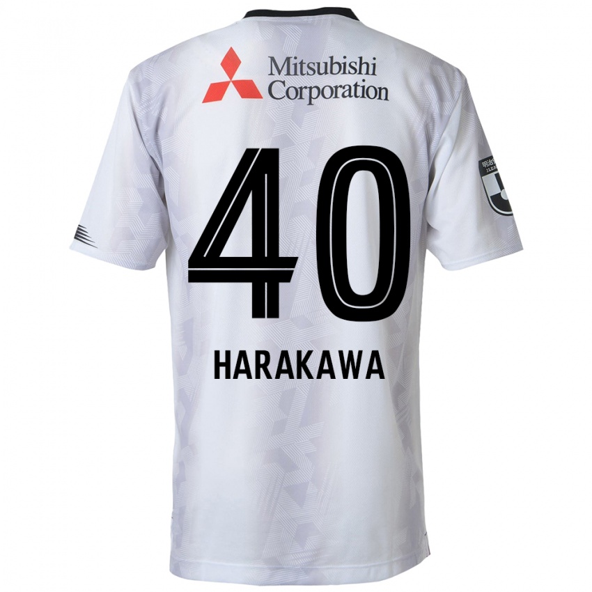 Dětské Riki Harakawa #40 Bílý Černý Daleko Hráčské Dresy 2024/25 Dres