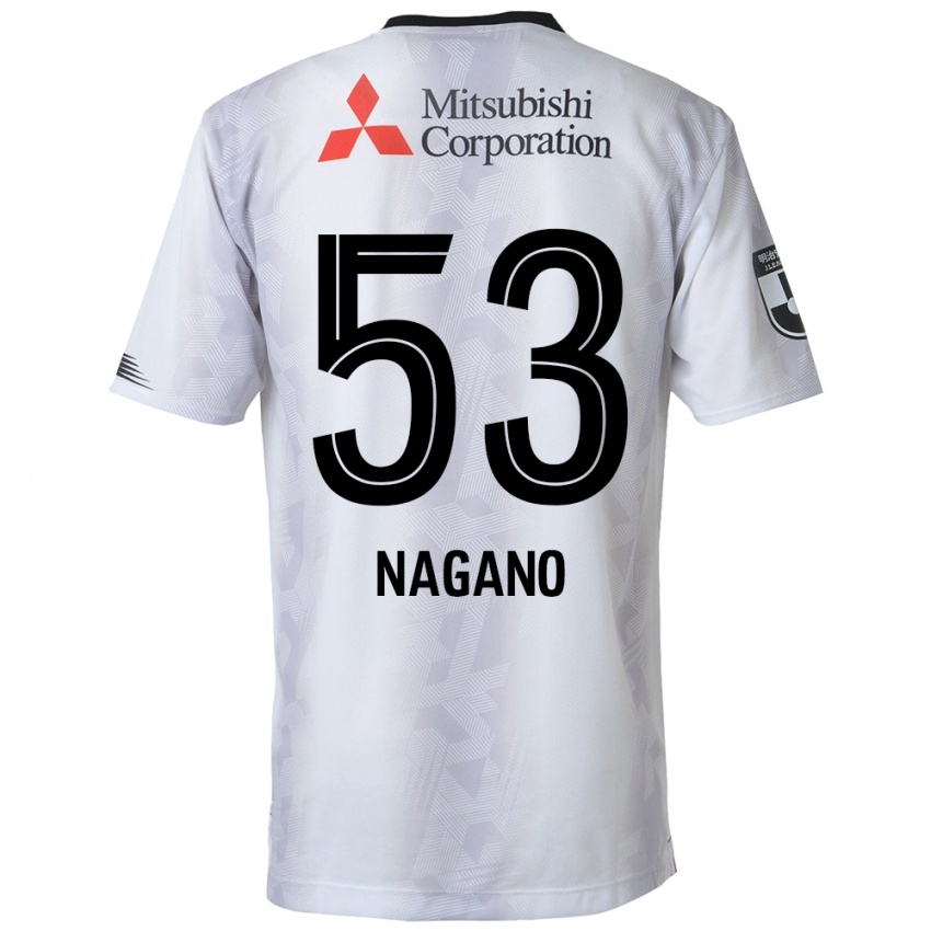 Dětské Shuto Nagano #53 Bílý Černý Daleko Hráčské Dresy 2024/25 Dres