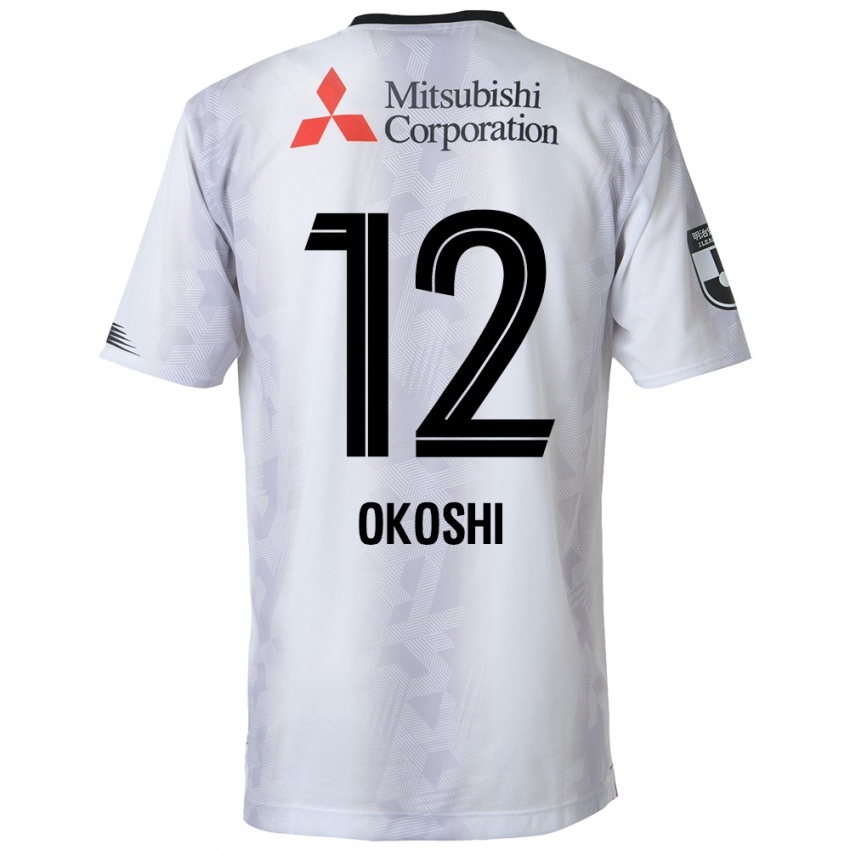 Dětské Yutaha Okoshi #12 Bílý Černý Daleko Hráčské Dresy 2024/25 Dres