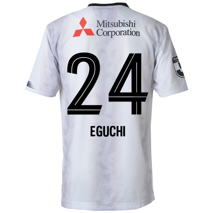 Dětské Kaito Eguchi #24 Bílý Černý Daleko Hráčské Dresy 2024/25 Dres