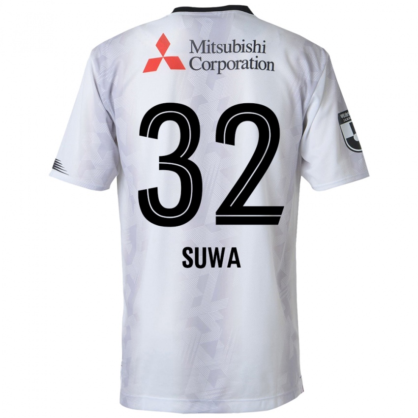 Dětské Keita Suwa #32 Bílý Černý Daleko Hráčské Dresy 2024/25 Dres