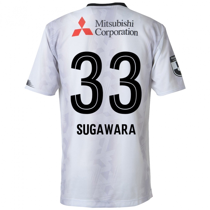 Dětské Yuta Sugawara #33 Bílý Černý Daleko Hráčské Dresy 2024/25 Dres