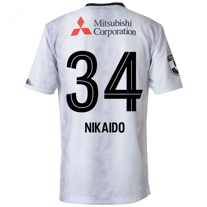 Dětské Rintaro Nikaido #34 Bílý Černý Daleko Hráčské Dresy 2024/25 Dres