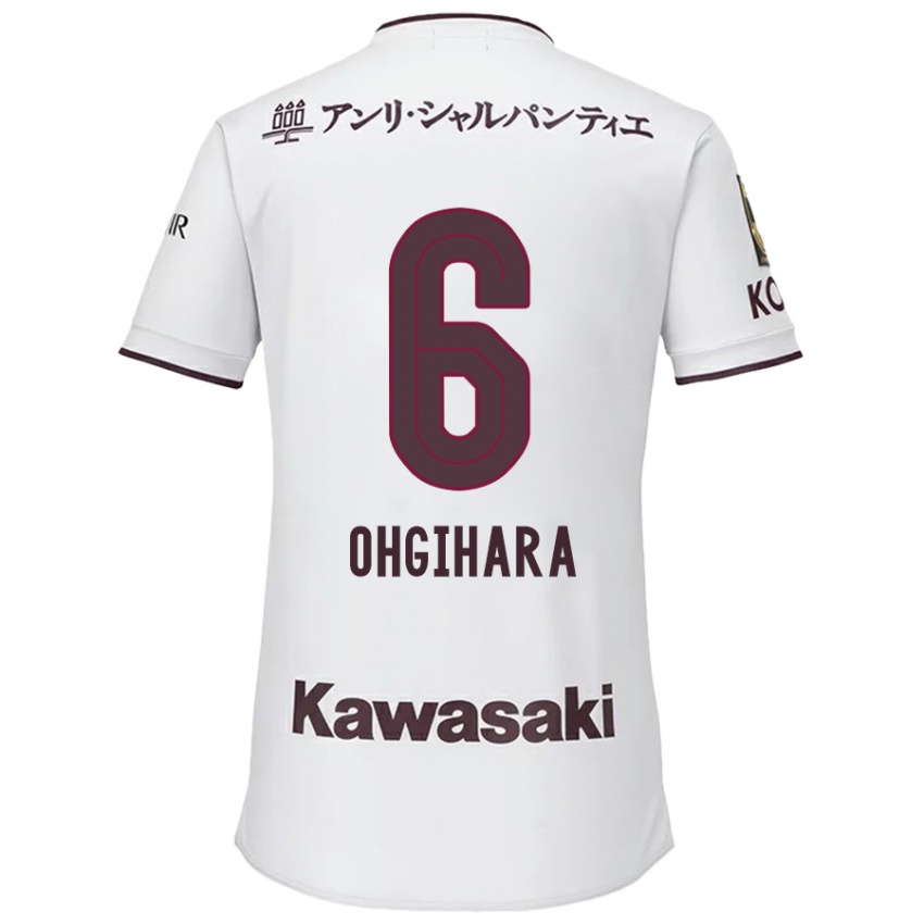 Dětské Takahiro Ogihara #6 Bílá Červená Daleko Hráčské Dresy 2024/25 Dres