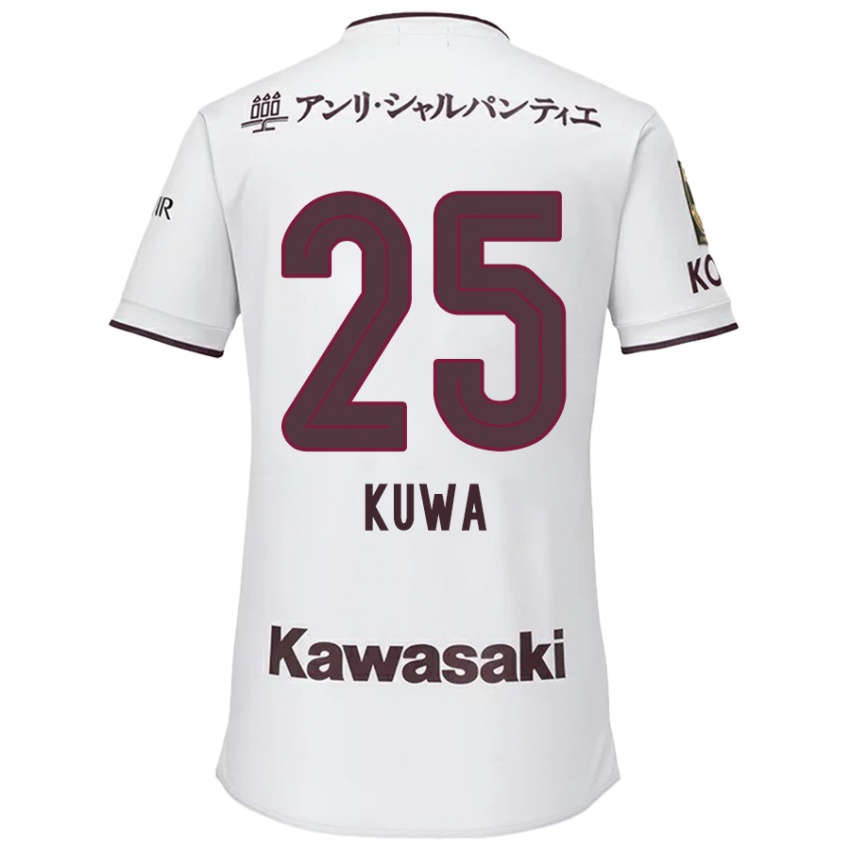 Dětské Yuya Kuwasaki #25 Bílá Červená Daleko Hráčské Dresy 2024/25 Dres