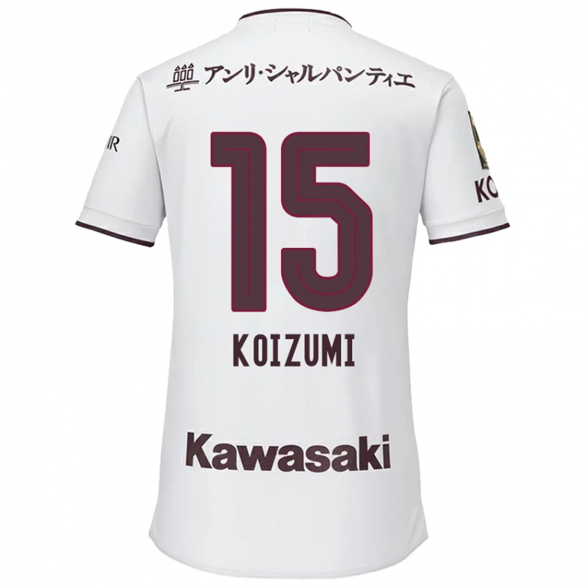 Dětské Fuga Koizumi #15 Bílá Červená Daleko Hráčské Dresy 2024/25 Dres