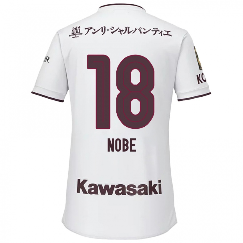 Dětské Tomohiro Nobe #18 Bílá Červená Daleko Hráčské Dresy 2024/25 Dres