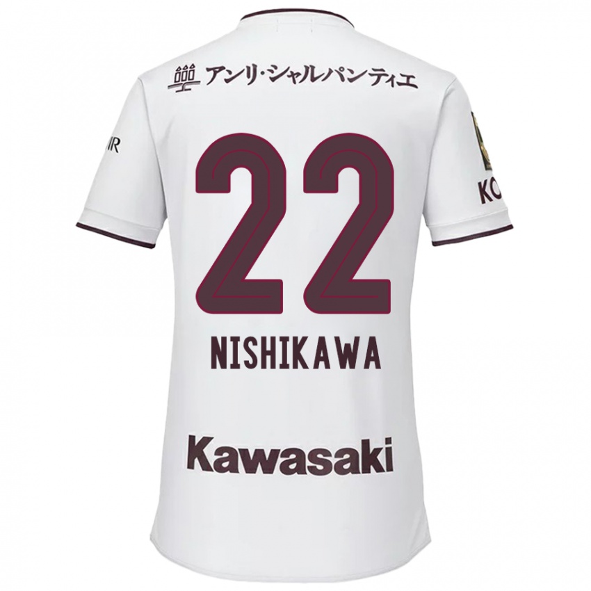 Dětské Aiku Nishikawa #22 Bílá Červená Daleko Hráčské Dresy 2024/25 Dres