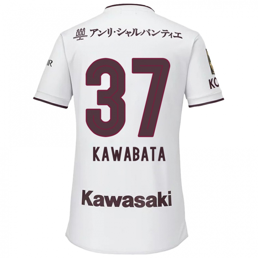 Dětské Hyoei Kawabata #37 Bílá Červená Daleko Hráčské Dresy 2024/25 Dres