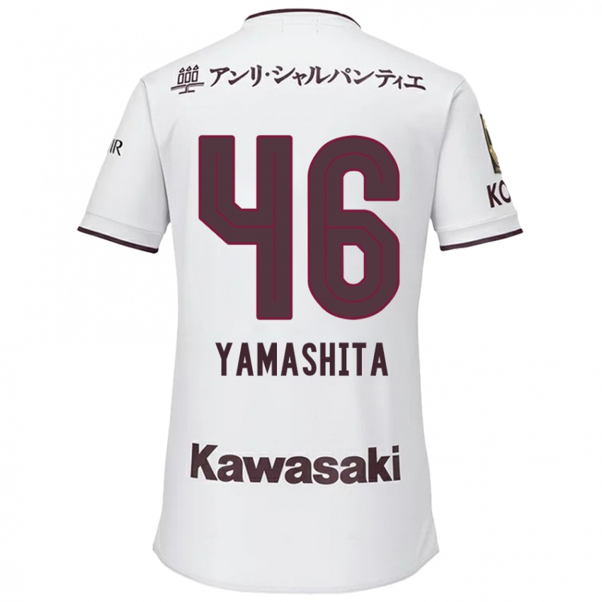 Dětské Hiroto Yamashita #46 Bílá Červená Daleko Hráčské Dresy 2024/25 Dres