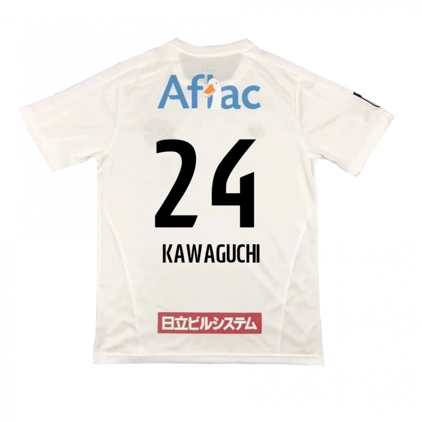 Dětské Naoki Kawaguchi #24 Bílý Černý Daleko Hráčské Dresy 2024/25 Dres