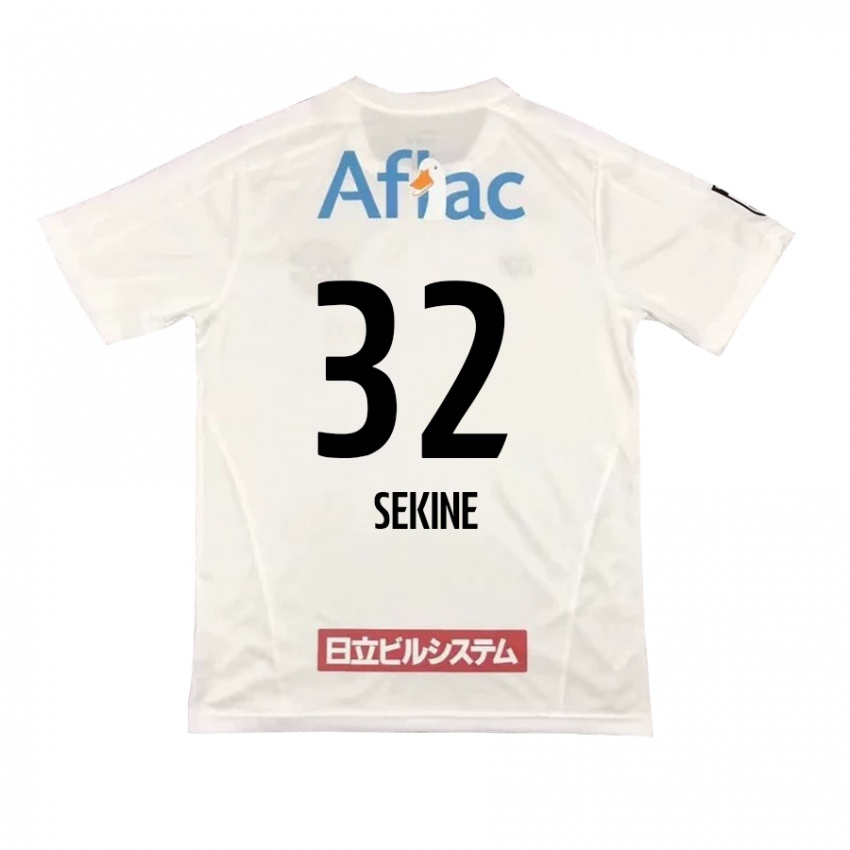 Dětské Hiroki Sekine #32 Bílý Černý Daleko Hráčské Dresy 2024/25 Dres