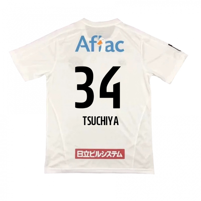 Dětské Takumi Tsuchiya #34 Bílý Černý Daleko Hráčské Dresy 2024/25 Dres