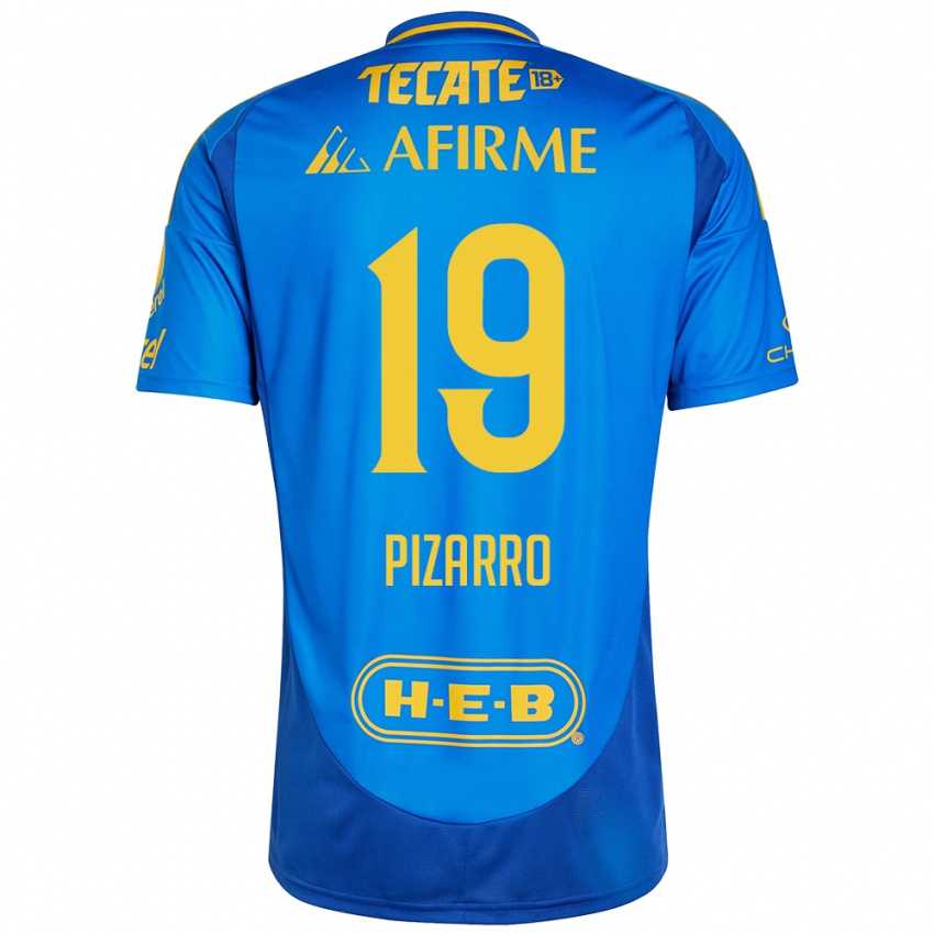 Dětské Guido Pizarro #19 Modrá Žlutá Daleko Hráčské Dresy 2024/25 Dres