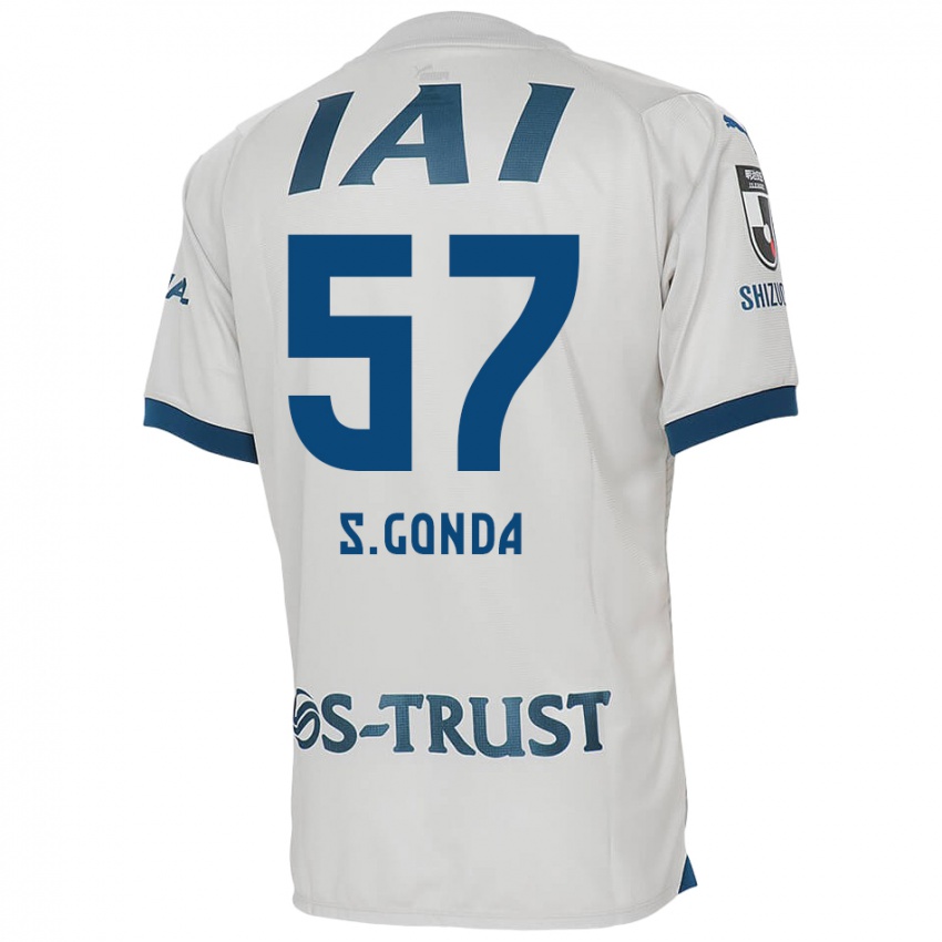 Dětské Shuichi Gonda #57 Bílá Modrá Daleko Hráčské Dresy 2024/25 Dres