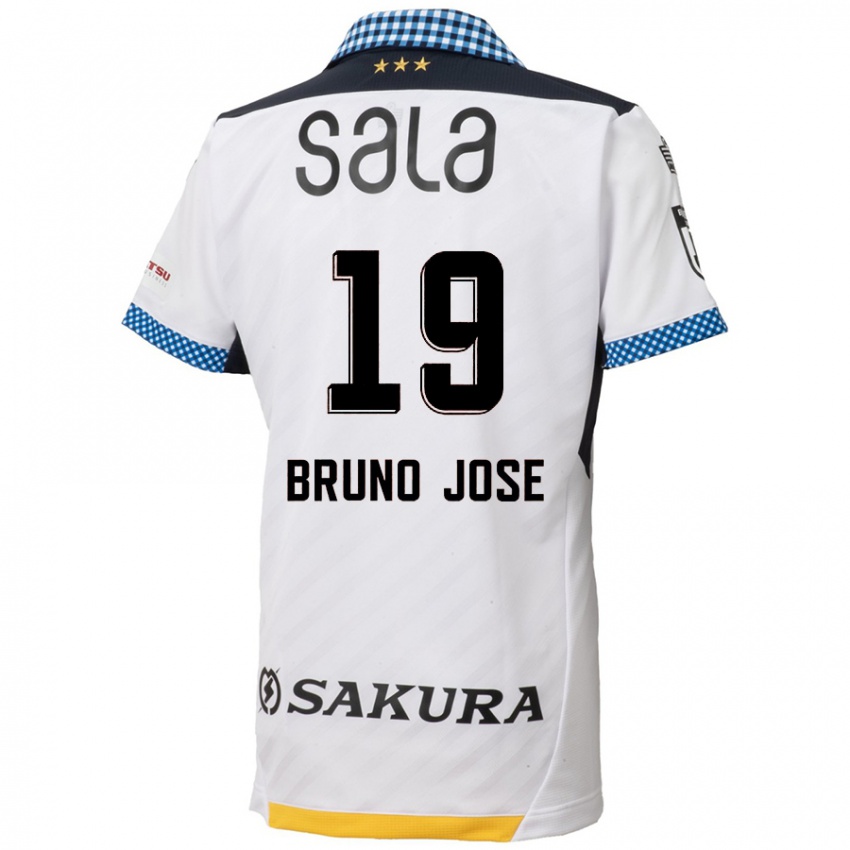 Dětské Bruno José #19 Bílý Černý Daleko Hráčské Dresy 2024/25 Dres