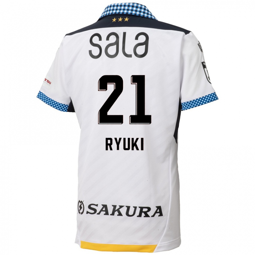 Dětské Ryuki Miura #21 Bílý Černý Daleko Hráčské Dresy 2024/25 Dres