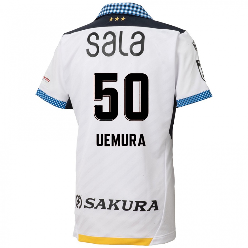 Dětské Hiroto Uemura #50 Bílý Černý Daleko Hráčské Dresy 2024/25 Dres