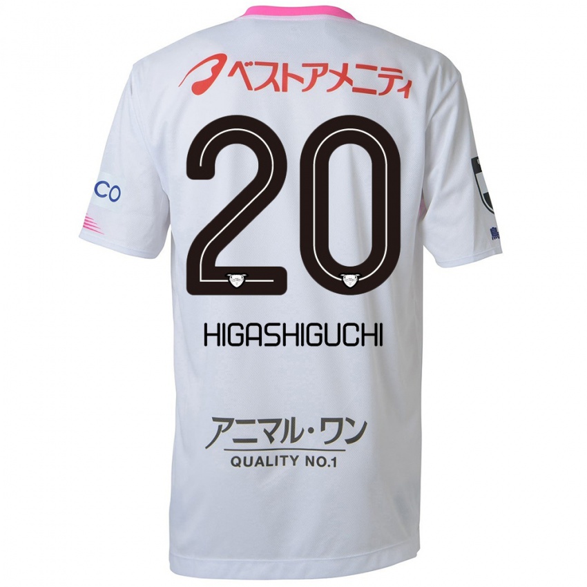 Dětské Aitaro Higashiguchi #20 Bílá Modrá Růžová Daleko Hráčské Dresy 2024/25 Dres