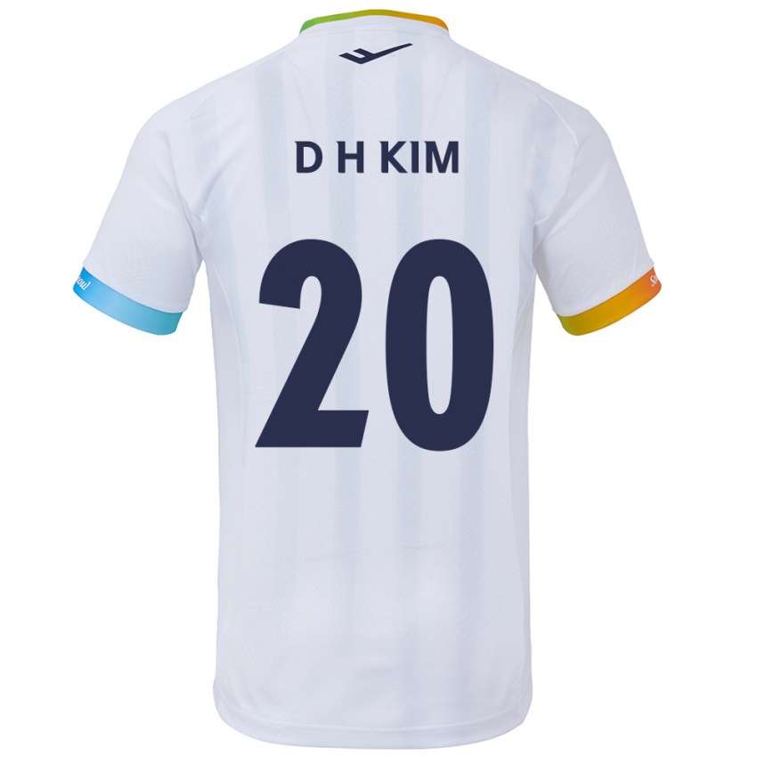 Dětské Hyeon-Deok Kim #20 Bílá Modrá Daleko Hráčské Dresy 2024/25 Dres