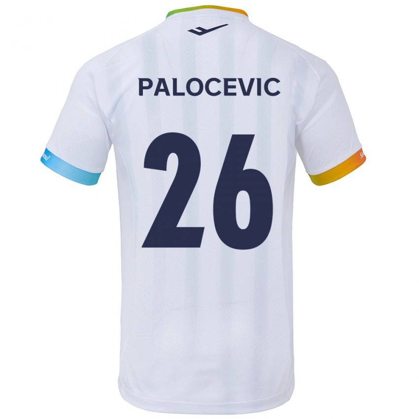 Dětské Aleksandar Palocevic #26 Bílá Modrá Daleko Hráčské Dresy 2024/25 Dres