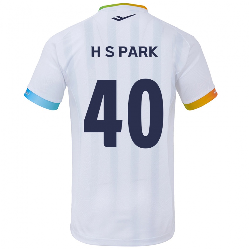 Dětské Seong-Hun Park #40 Bílá Modrá Daleko Hráčské Dresy 2024/25 Dres