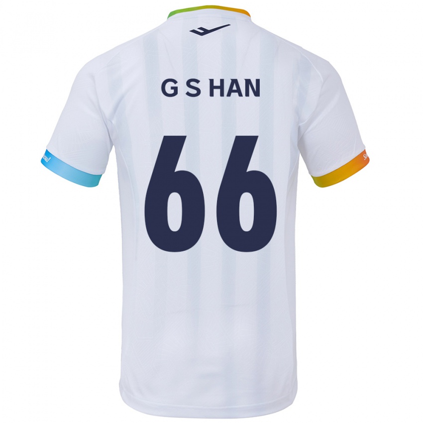 Dětské Seung-Gyu Han #66 Bílá Modrá Daleko Hráčské Dresy 2024/25 Dres