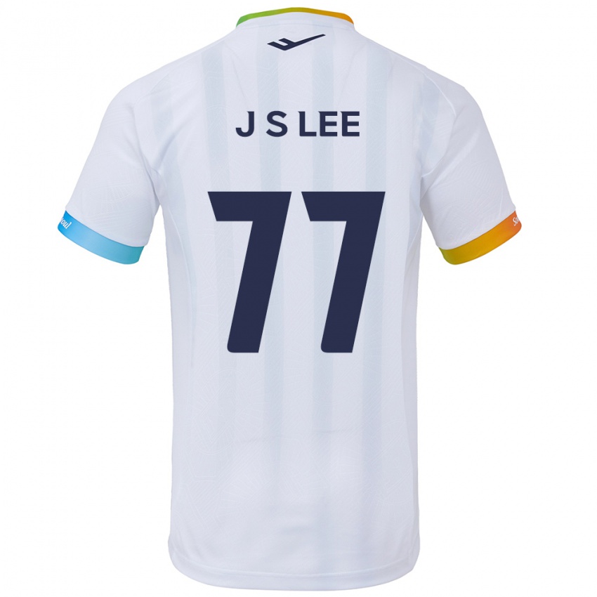 Dětské Seung-Joon Lee #77 Bílá Modrá Daleko Hráčské Dresy 2024/25 Dres