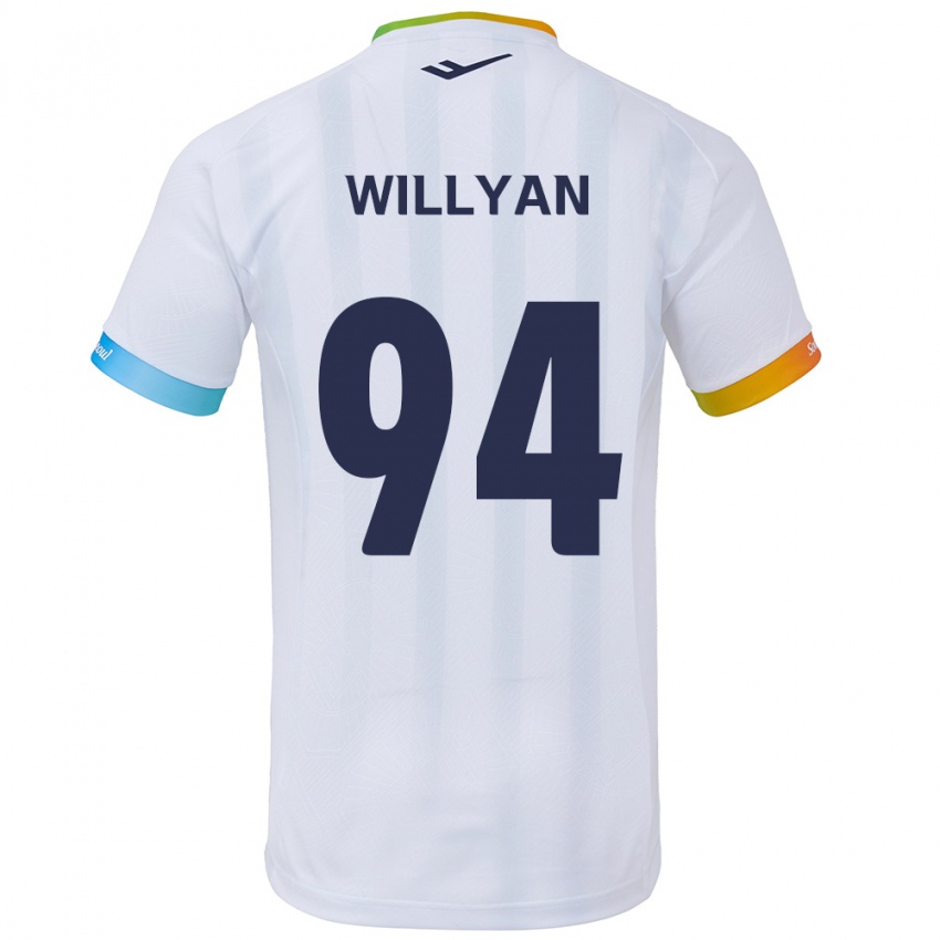 Dětské Willyan #94 Bílá Modrá Daleko Hráčské Dresy 2024/25 Dres