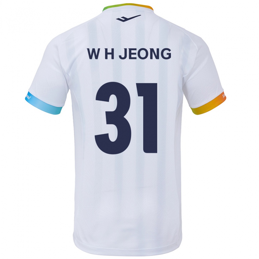 Dětské Hyun-Woong Jeong #31 Bílá Modrá Daleko Hráčské Dresy 2024/25 Dres