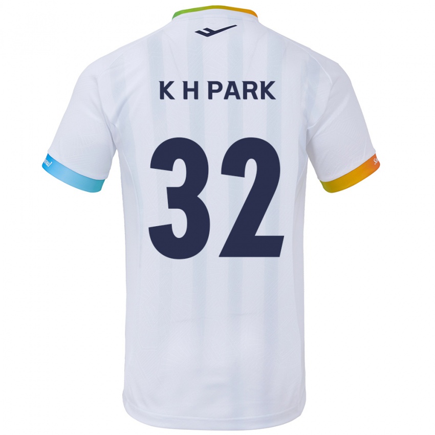 Dětské Han-Kyul Park #32 Bílá Modrá Daleko Hráčské Dresy 2024/25 Dres