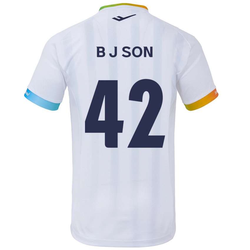 Dětské Jeong-Beom Son #42 Bílá Modrá Daleko Hráčské Dresy 2024/25 Dres