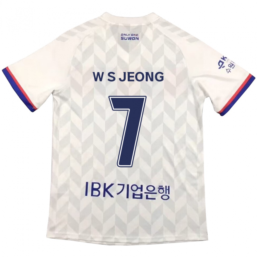 Dětské Seung-Won Jeong #7 Bílá Modrá Daleko Hráčské Dresy 2024/25 Dres