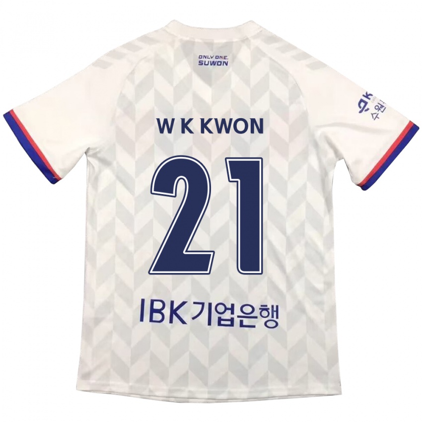 Dětské Kyung-Won Kwon #21 Bílá Modrá Daleko Hráčské Dresy 2024/25 Dres