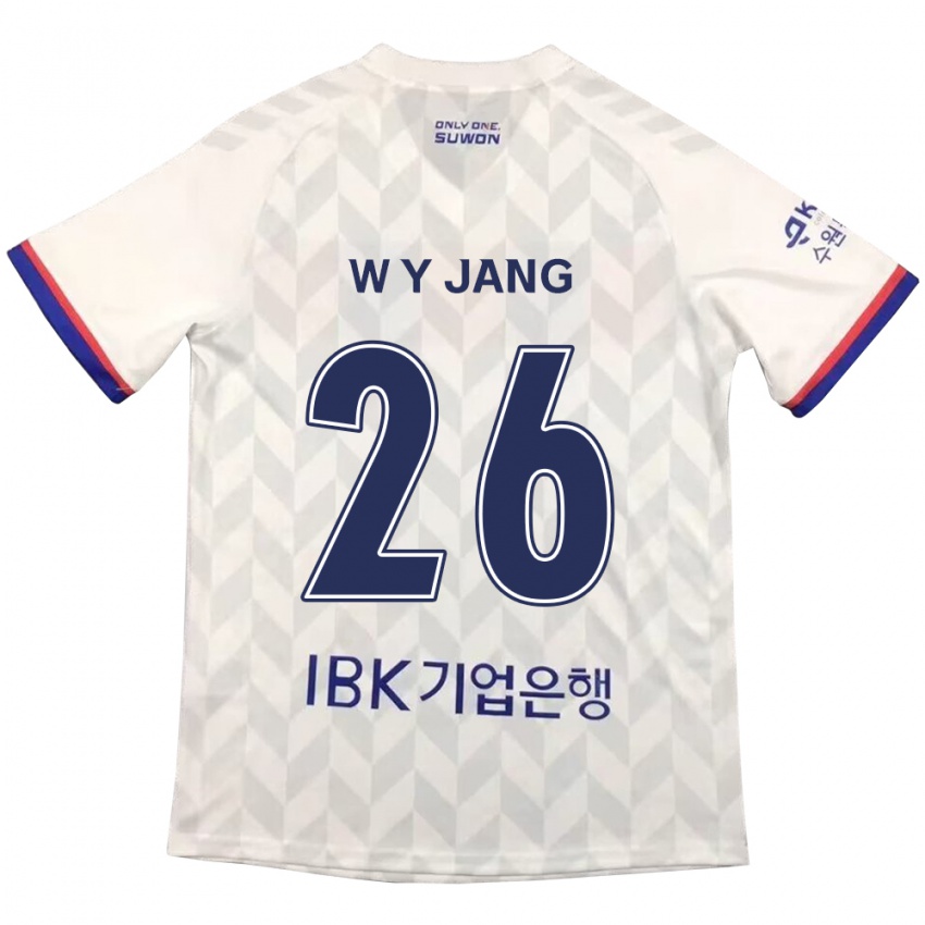 Dětské Young-Woo Jang #26 Bílá Modrá Daleko Hráčské Dresy 2024/25 Dres