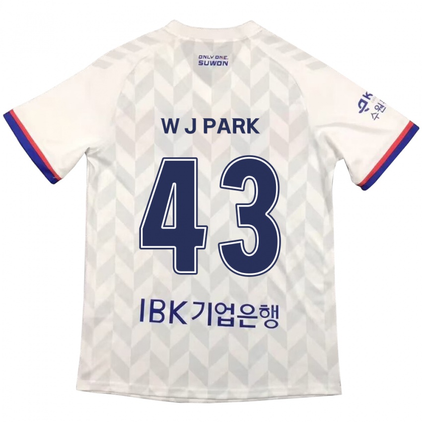 Dětské Jin-Woo Park #43 Bílá Modrá Daleko Hráčské Dresy 2024/25 Dres