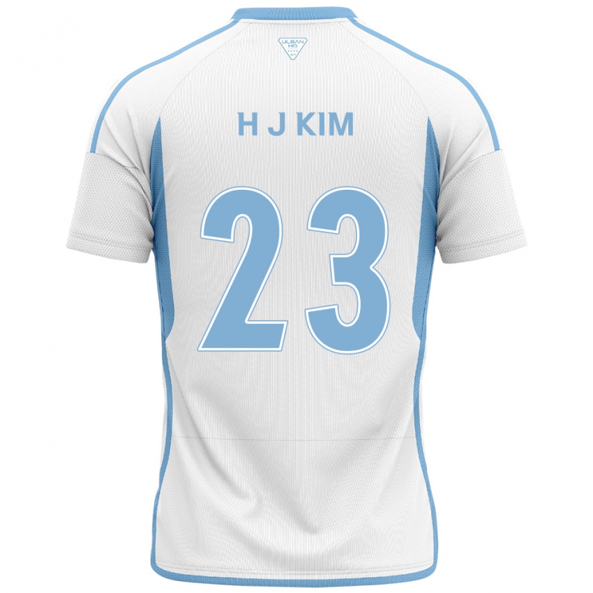 Dětské Ju-Hwan Kim #23 Bílá Modrá Daleko Hráčské Dresy 2024/25 Dres