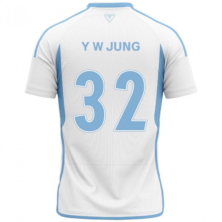 Dětské Woo-Young Jung #32 Bílá Modrá Daleko Hráčské Dresy 2024/25 Dres