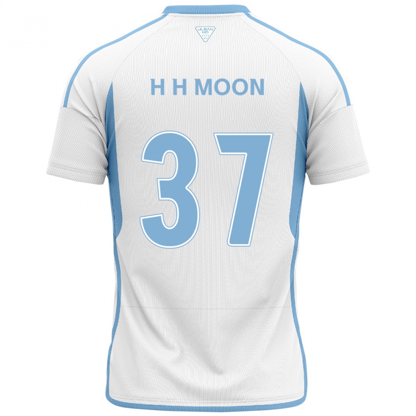 Dětské Hyeon-Ho Moon #37 Bílá Modrá Daleko Hráčské Dresy 2024/25 Dres