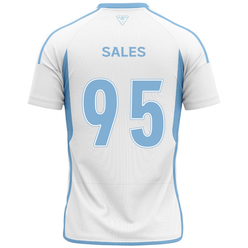 Dětské Matheus Sales #95 Bílá Modrá Daleko Hráčské Dresy 2024/25 Dres