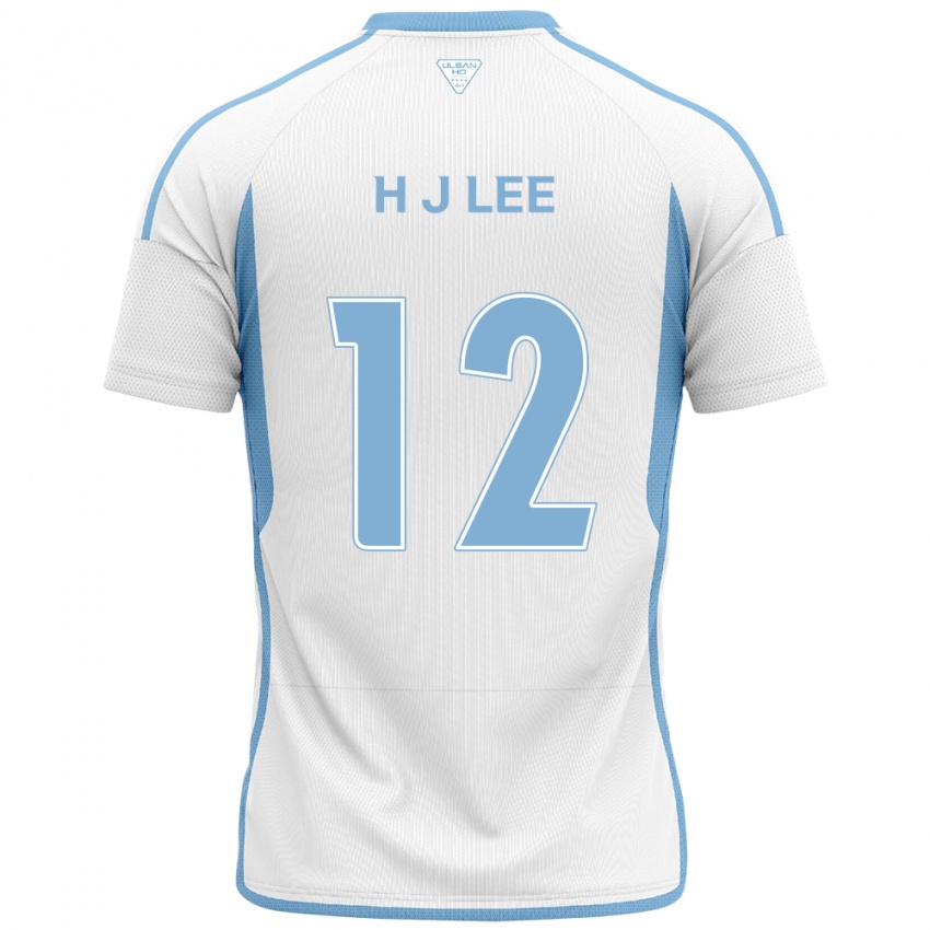 Dětské Jae-Hyung Lee #12 Bílá Modrá Daleko Hráčské Dresy 2024/25 Dres