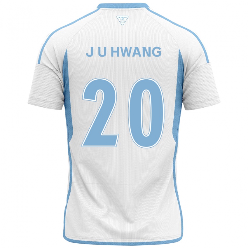 Dětské Ui-Jun Hwang #20 Bílá Modrá Daleko Hráčské Dresy 2024/25 Dres