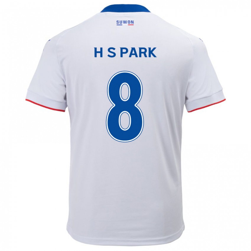 Dětské Sang-Hyeok Park #8 Bílá Modrá Daleko Hráčské Dresy 2024/25 Dres