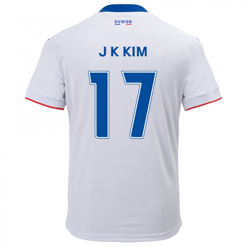 Dětské Kyeong-Jung Kim #17 Bílá Modrá Daleko Hráčské Dresy 2024/25 Dres