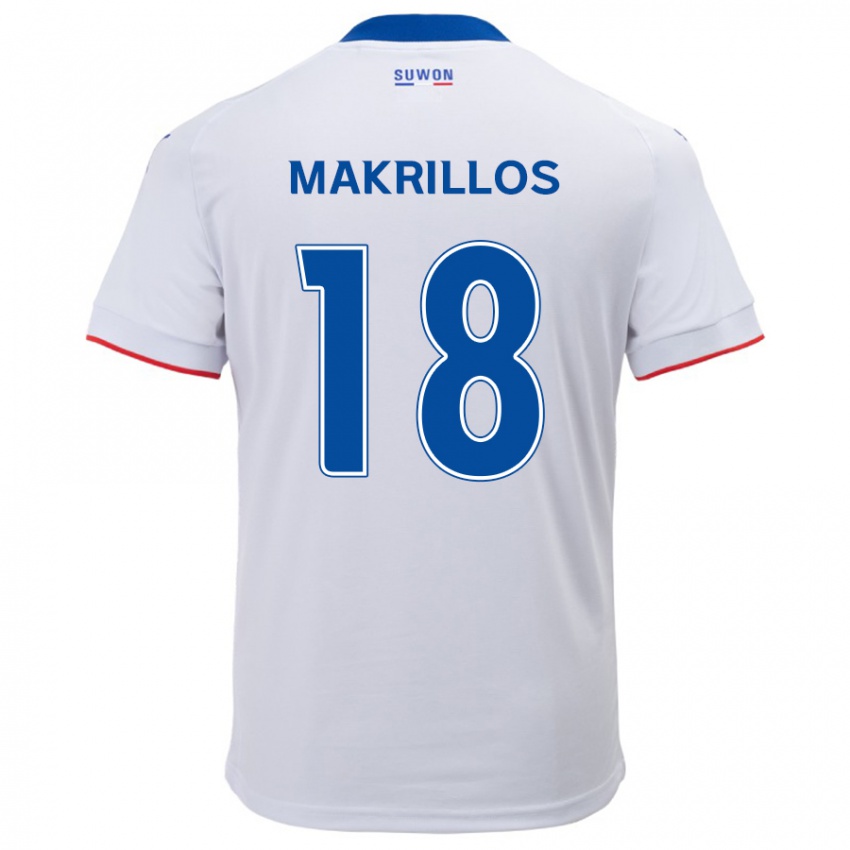 Dětské Peter Makrillos #18 Bílá Modrá Daleko Hráčské Dresy 2024/25 Dres