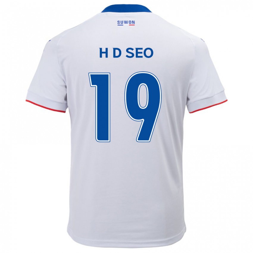 Dětské Dong-Han Seo #19 Bílá Modrá Daleko Hráčské Dresy 2024/25 Dres