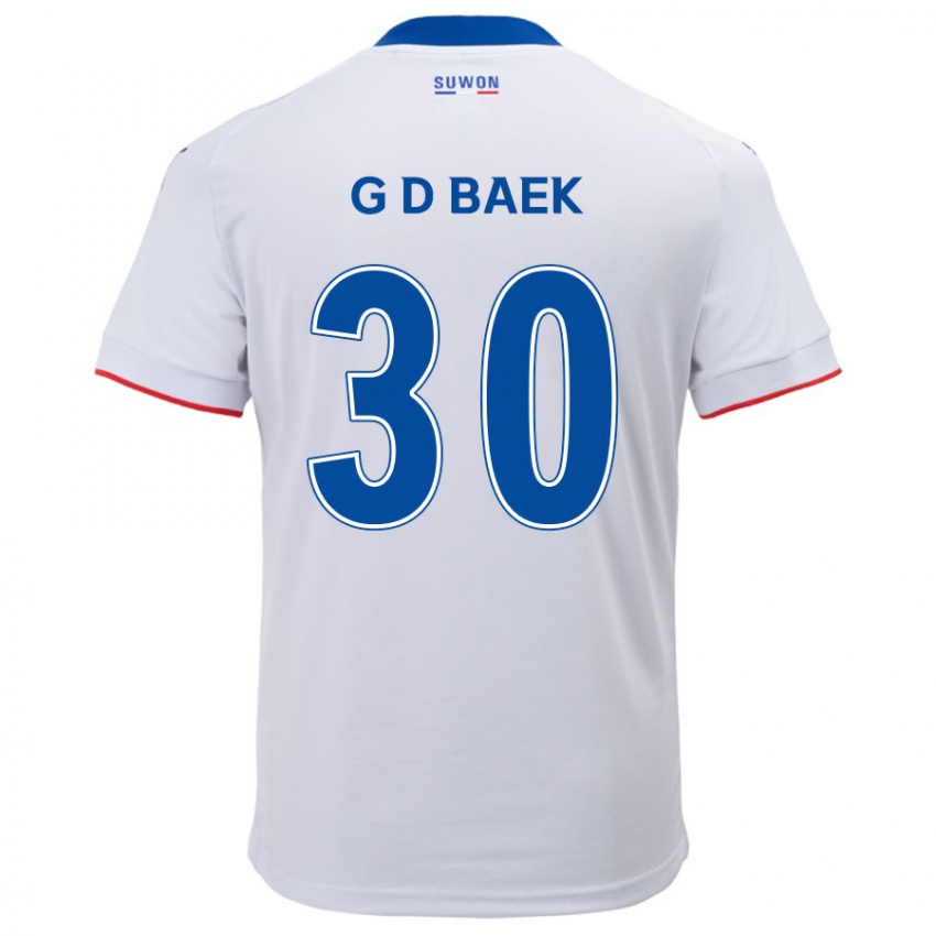 Dětské Dong-Gyu Baek #30 Bílá Modrá Daleko Hráčské Dresy 2024/25 Dres